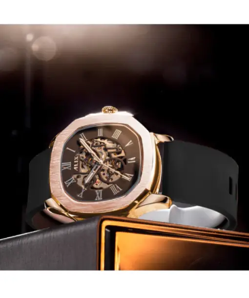 AL2901 Rose gold Skeleton Automatic men's watch - Image 3