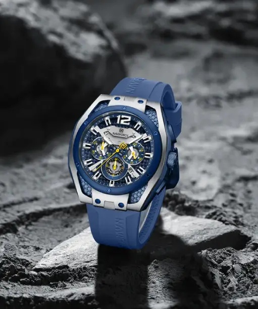 NAVIFORCE NF8063 Blue multifuntional chronograph Analog Watch (2)