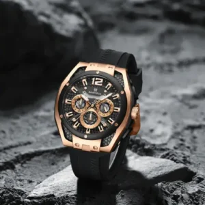 NAVIFORCE NF8063 RoseGold Black multifuntional chronograph Analog Watch