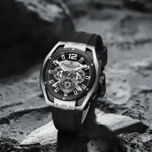 NAVIFORCE NF8063 Silver-Black multifuntional chronograph Analog Watch