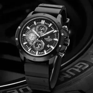NF8036 Black Chronograph Date Display Analog watch for men - NAVIFORCE