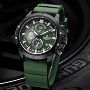 NF8036 Green Chronograph Date Display Analog mens watch - NAVIFORCE