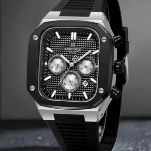 NF8037 chrome chronograph watch for men - NAVIFORCE