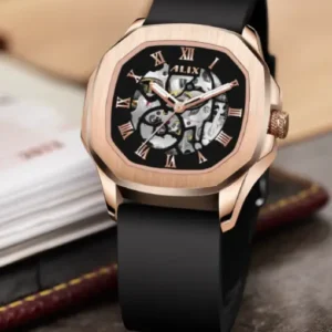 AL2901 Rose gold Skeleton Automatic men's watch