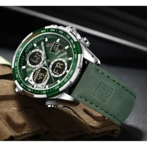NF9197L Green leather ana-digital watch for men - NAVIFORCE