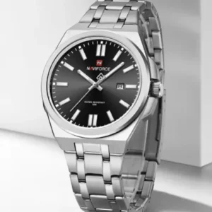 NF9226 Silver-Black Analog time&date watch for men - NAVIFORCE