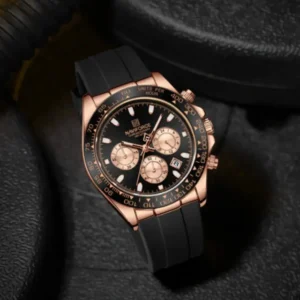 Naviforce NF8054 Black Dial With Silicon Strap Analog watch