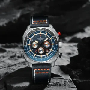 Naviforce NF8057 Blue Leather Strap Analog Watch