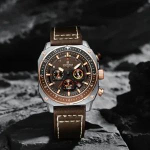 Naviforce NF8057 Brown Leather Strap Analog Watch