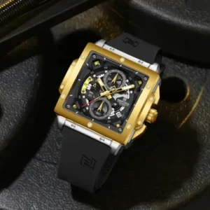 Naviforce NF8064 Elegant Square Gold-Black dial Analog watch