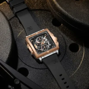 Naviforce NF8064 Elegant Square Silver-Black dial Analog watch