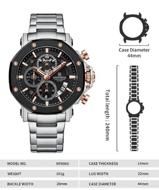Naviforce NF8065 Silver Stainless Steel Analog watch - Image 3