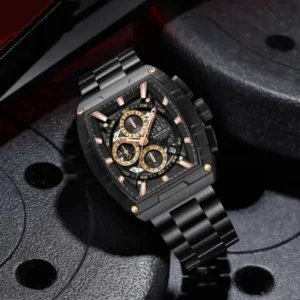 Naviforce NF8066 Rose Gold Cronograph Dial Analog Watch