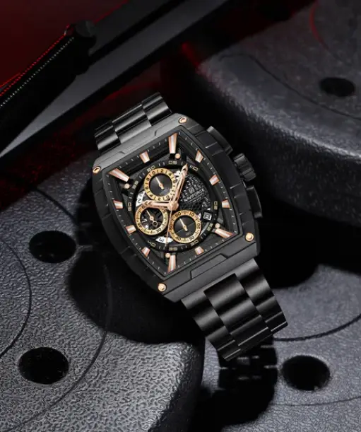 Naviforce NF8066 Rose Gold Cronograph Dial Analog Watch