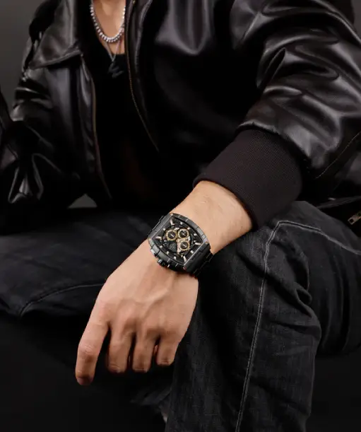 Naviforce NF8066 Rose Gold Cronograph Dial Analog Watch - Image 3