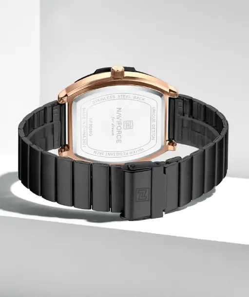 Naviforce NF8068G Rosegold Metallic Accents Analog Watch - Image 2