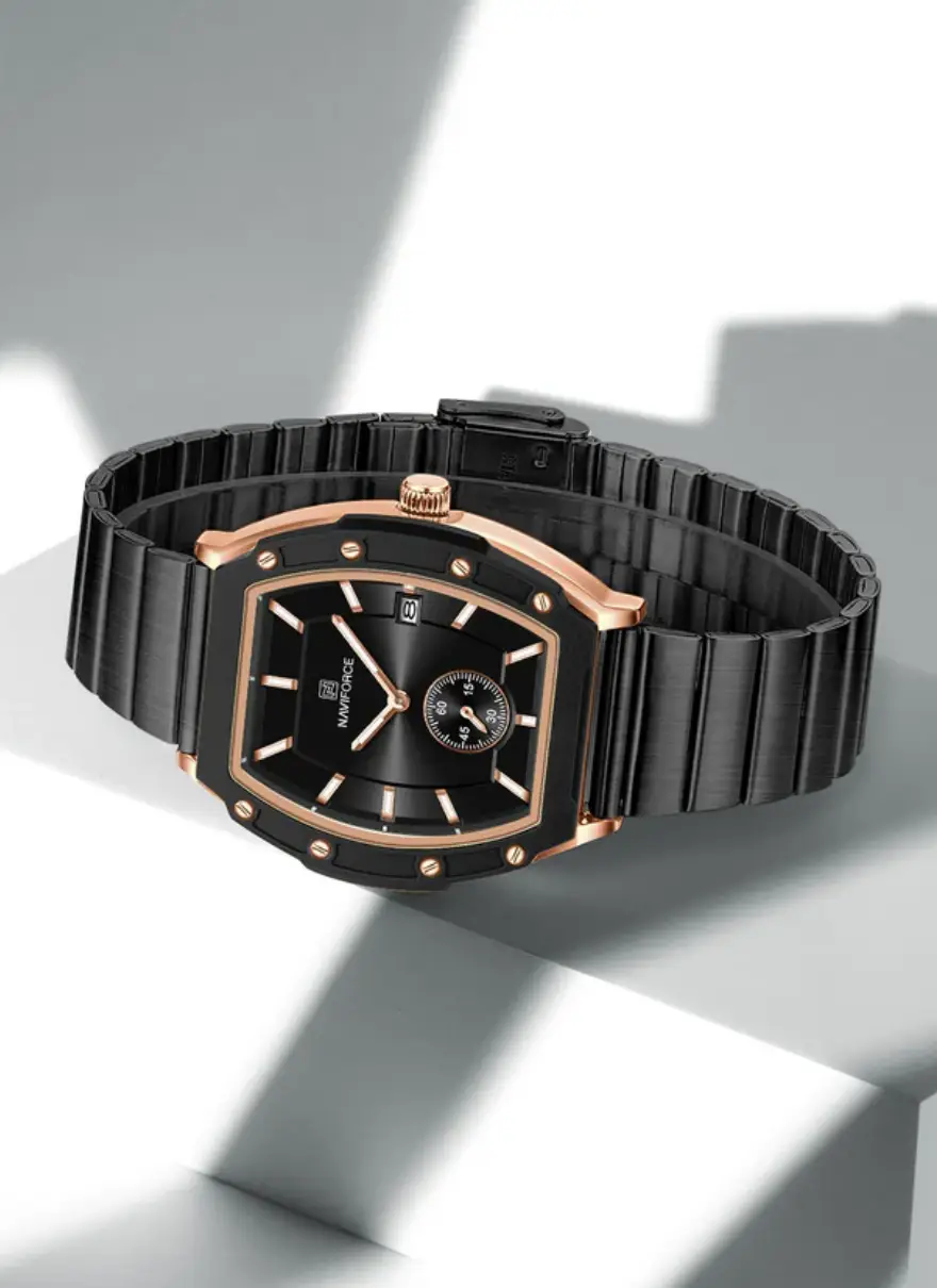 Naviforce NF8068L Rosegold Metallic Accents Analog Watch - Image 3