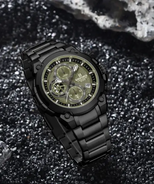 Naviforce NF8071 Green choronograph dial Analog Watch (1)