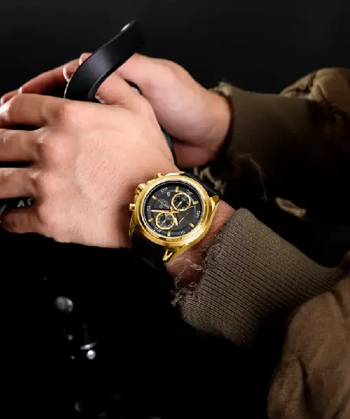 Naviforce NF8075 Gold-Black Military Style Men’s Analog Watch - Image 3