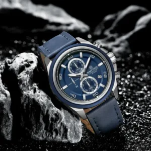 Naviforce NF8075 Silver-Blue Military Style Men’s Analog Watch