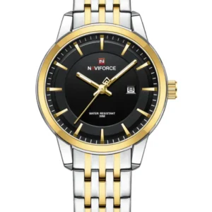 Naviforce NF9228L Silver-gold High Quality strap Analog Watch