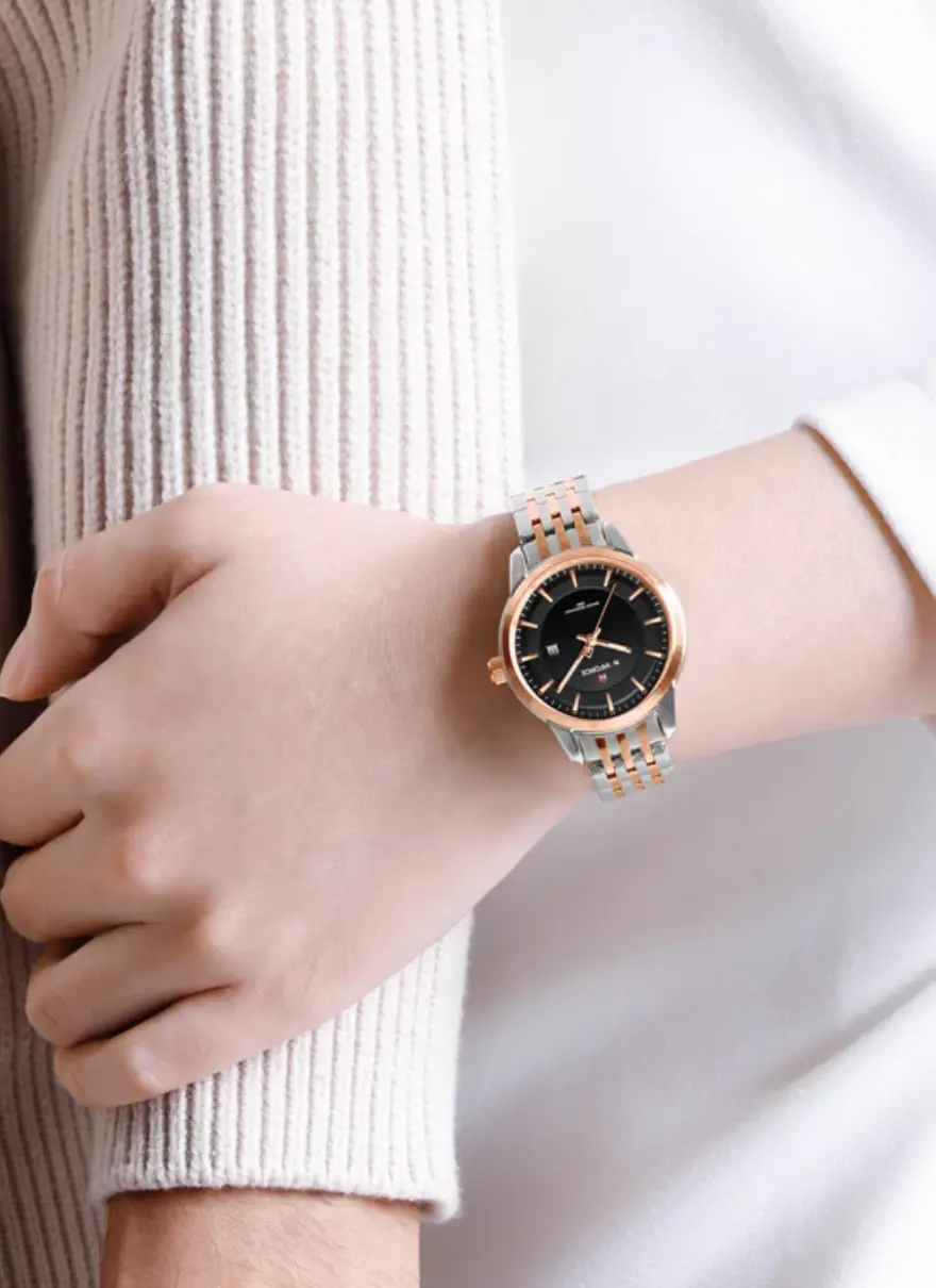 Naviforce NF9228L Silver-rosegold High Quality strap Analog Watch - Image 3