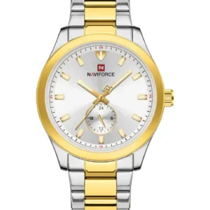 Naviforce NF9231 White Dial Classic Modern Looking Analog Watch