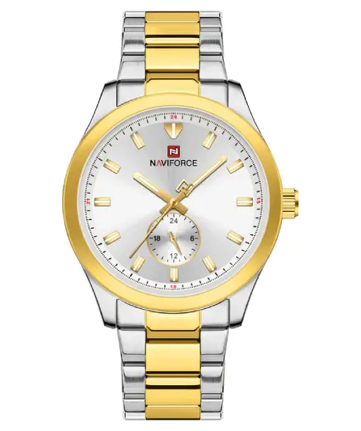 Naviforce NF9231 White Dial Classic Modern Looking Analog Watch
