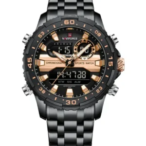 Naviforce NF9234 Versatile design Black-Rosegold Analog-Digital Watch