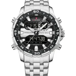 Naviforce NF9234 Versatile design Silver-Black color Analog-Digital Watch
