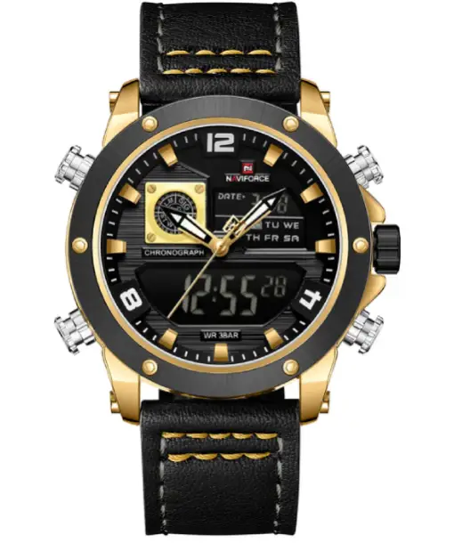Naviforce NF9236 Black Strap Military Style Analog-Digital Watch