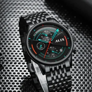 AL3013 Full black strap Chronograph Analog Watch