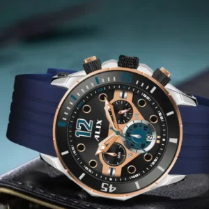AL3015T Black Stylish chronograph dial Analog Watch