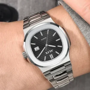 AL3052 Silver&Black dial stainless steel Analog Watch