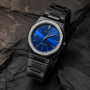 Black & Blue Daimond Watch